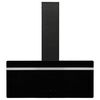vidaXL Campana extractora pared acero y vidrio templado negro 90 cm