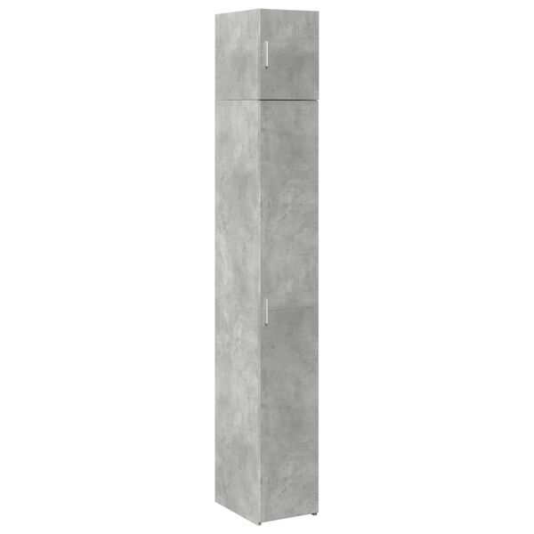 vidaXL Armario estrecho madera ingenier&iacute;a gris hormig&oacute;n 30x42,5x225 cm