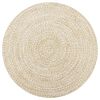 vidaXL Alfombra de yute tejida a mano blanco y natural 90 cm
