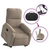 vidaXL Sill&oacute;n el&eacute;ctrico reclinable elevable tela microfibra gris taupe