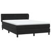 vidaXL Cama box spring con colch&oacute;n terciopelo negro 160x220 cm
