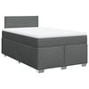 vidaXL Cama box spring con colch&oacute;n tela gris oscuro 120x200 cm