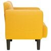 vidaXL Sill&oacute;n con reposabrazos amarillo claro 54 cm tejido de pana