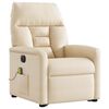 vidaXL Sill&oacute;n masaje el&eacute;ctrico reclinable elevable tela beige
