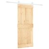 vidaXL Puerta Corredera Natural y Blanco 85 x 210 cm