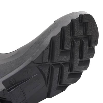 vidaXL Botas de agua con calcetines extraíbles negro número 46 PVC