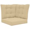 vidaXL Coj&iacute;n para sof&aacute; de exterior Poli&eacute;ster Beige 60 x 40 x 10 cm