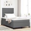 vidaXL Cama Box Spring LED Gris claro y . 120 x 190 cm Tela de Pana