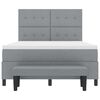 vidaXL Cama tipo Box Spring con colch&oacute;n Gris Claro 140 x 190 cm tela