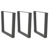 vidaXL Patas para mesa de comedor en forma de V (3 unidades), antracita, 90 x (72-73,3) cm, acero