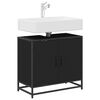 vidaXL Mueble ba&ntilde;o para lavabo madera ingenier&iacute;a negro 65 x 33 x 60 cm