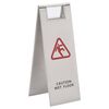 vidaXL Se&ntilde;al de suelo mojado plegable acero inoxidable