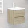 vidaXL Mueble con lavabo madera de ingenier&iacute;a roble Sonoma