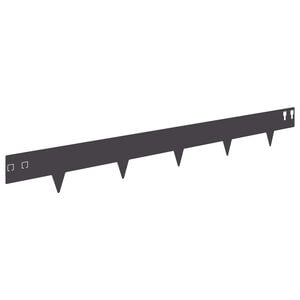 vidaXL Borde de C&eacute;sped 10 pcs 100 x 12 cm Acero Negro