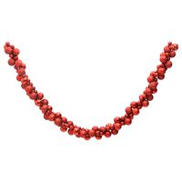 vidaXL Corona de bolas de Navidad poliestireno rojo 175 cm