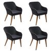 vidaXL Juego de comedor para jard&iacute;n 5 piezas negro