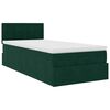 vidaXL Estructura de cama otomana colch&oacute;n terciopelo verde oscuro