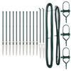 vidaXL Poste de Valla 13 pcs Verde Acero
