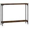 vidaXL Mesa consola madera de ingenier&iacute;a roble ahumado 100x22,5x75 cm