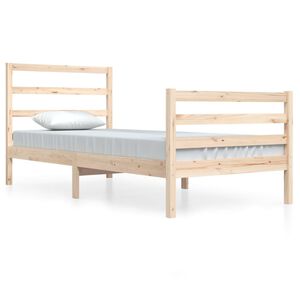 vidaXL Estructura de cama sin colch&oacute;n madera maciza de pino 90x200 cm