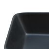 vidaXL Lavabo encimera rectangular cer&aacute;mica negro marr&oacute;n 46x35,5x13 cm