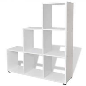 vidaXL Estanter&iacute;a librer&iacute;a en forma de escalera 107 cm blanca