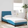 vidaXL Estructura de cama sin colch&oacute;n Hanko terciopelo azul 90x190 cm