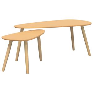 vidaXL Set de mesas de centro 2 unidades madera maciza de pino marr&oacute;n