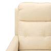 vidaXL Sillón de masaje elevable tela color crema