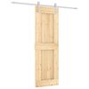 vidaXL Puerta Corredera Natural y Blanco 70 x 210 cm