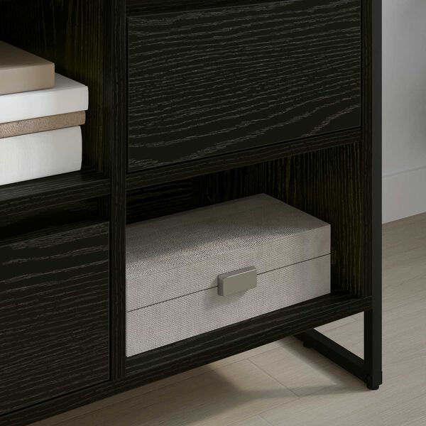 vidaXL Gabinete de TV con caj&oacute;n Roble Negro 100 x 36 x 49,5 cm