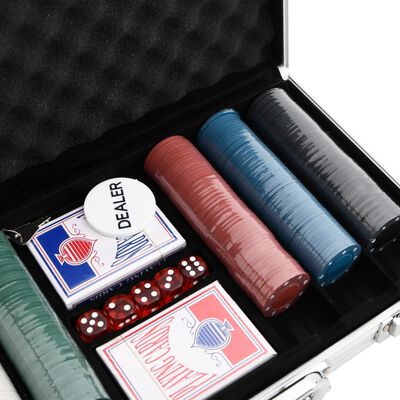 vidaXL Juego de póker 300 piezas 4 g