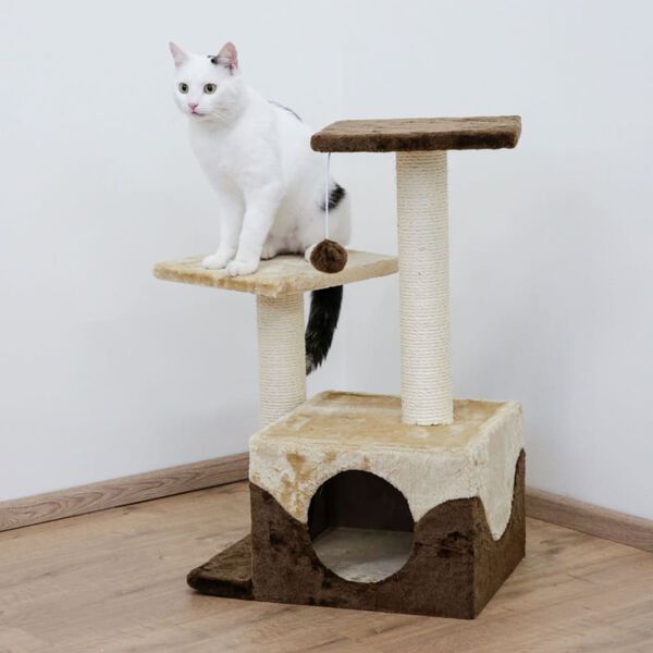 Kerbl Poste rascador para gatos Saphir marr&oacute;n y beige 70 cm