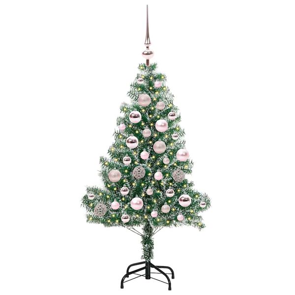 vidaXL &Aacute;rbol de Navidad Artificial Nevado con Luz LED Verde y 120 cm