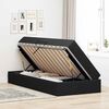vidaXL Cama con almacenamiento y colch&oacute;n Negro 100 x 200 cm Poli&eacute;ster