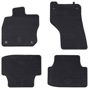 vidaXL Alfombrilla de Coche 4 pcs Negro Goma