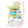vidaXL Trona convertible 3 en 1 con mesa azul y verde