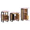 vidaXL Juego de muebles de ba&ntilde;o con caj&oacute;n 3 pcs Madera de mango maciza