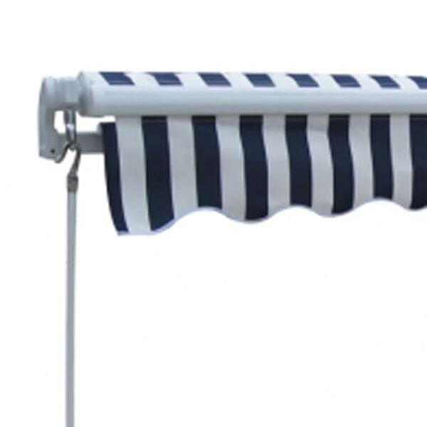 vidaXL Toldo plegable de operaci&oacute;n manual 300 cm azul y blanco