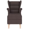 vidaXL Sill&oacute;n con reposapi&eacute;s de tela marr&oacute;n oscuro