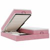 vidaXL Estructura de cama otomana colchones terciopelo rosa 160x200cm