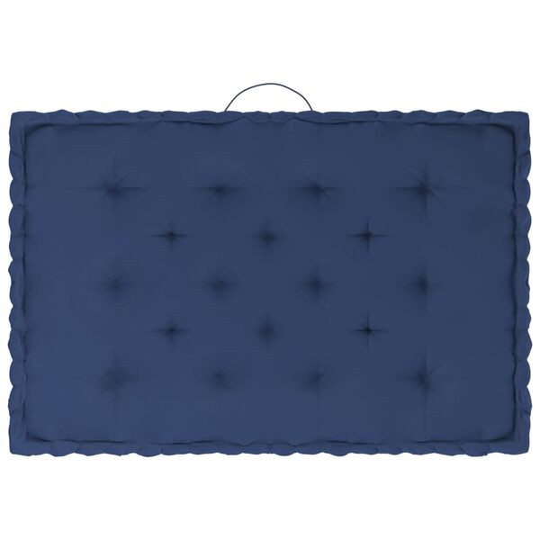 vidaXL Cojines para palets de suelo 5 uds algod&oacute;n azul marino claro