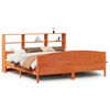 vidaXL Cama con estanter&iacute;a sin colch&oacute;n madera maciza marr&oacute;n 180x200cm
