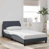vidaXL Estructura de cama Dover terciopelo gris oscuro 100x203cm