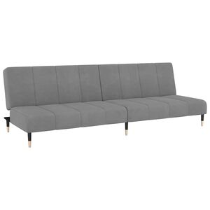 vidaXL Sof&aacute; cama de 2 plazas terciopelo gris claro