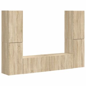 vidaXL Conjunto de mueble de TV 6 pcs Roble Sonoma
