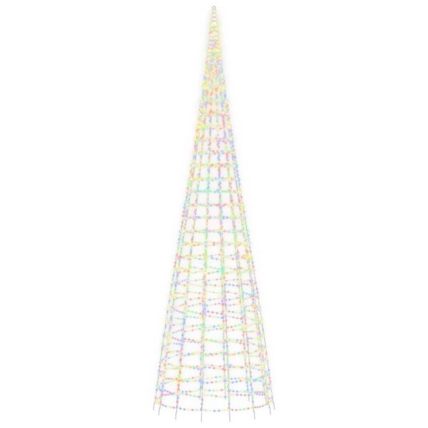 vidaXL &Aacute;rbol de Navidad en asta de bandera 3000 LED colores 800 cm