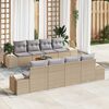 vidaXL Conjunto de sof&aacute;s de jard&iacute;n 9 pcs Beige y Gris Claro