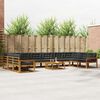 vidaXL Conjunto de sof&aacute;s de exterior 11 pcs Natural y Antracita