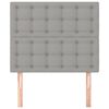 vidaXL Cabecero de cama gris claro 90x5x118/128 cm Tela